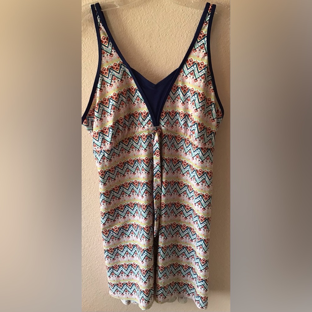 ❤️Pink blue multicolor tankini swim top size XXL